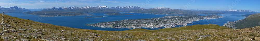 Panoramic view of Tromso from Floya in Troms og Finnmark county, Norway, Europe
Panoramic view of Tromso from Floya in Troms og Finnmark county, Norway, Europe