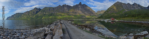 Landscape on the Scenic Route Senja in Troms og Finnmark county, Norway, Europe 