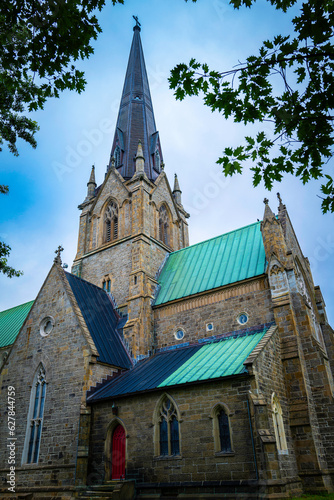 Fototapeta Naklejka Na Ścianę i Meble -  Christ Church Cathedral or Cathédrale Christ Church de Fredericton in New Brunswick, Canada