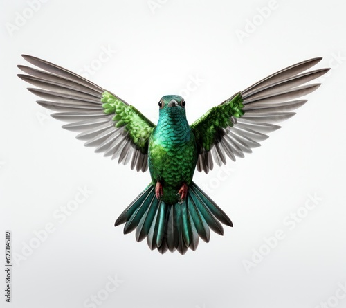 Flying hummingbird isolated