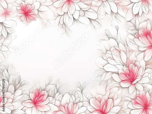 vector illustration of beautiful flowers background for postcard, invitation