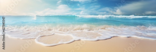 Seascape abstract beach background, extra wide background