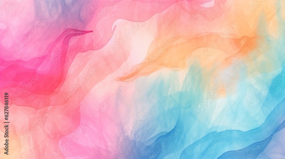 Generative AI : Abstract pastel color watercolor for background. Stain artistic vector used as being an element in the decorative design of header, brochure, poster, card, cover or banner.