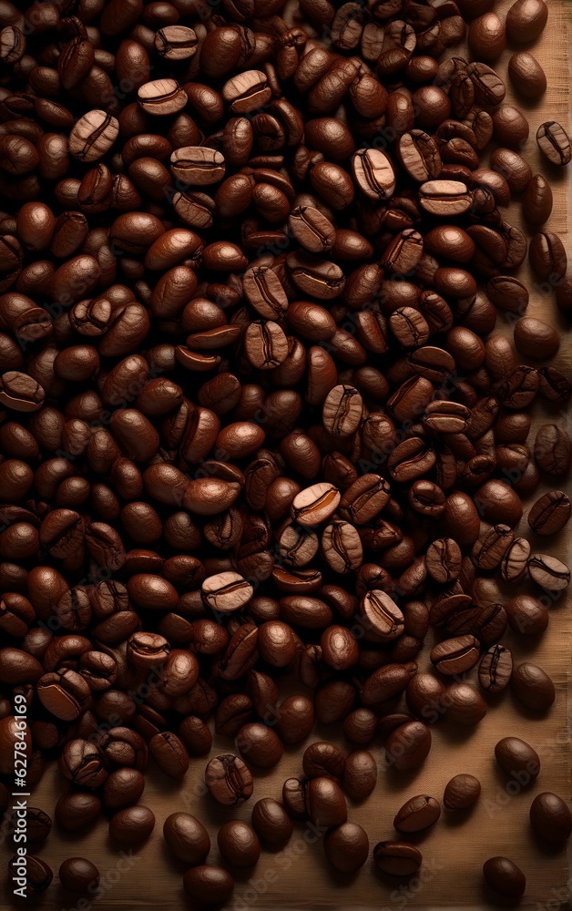 Fototapeta premium Coffee beans. Generative AI