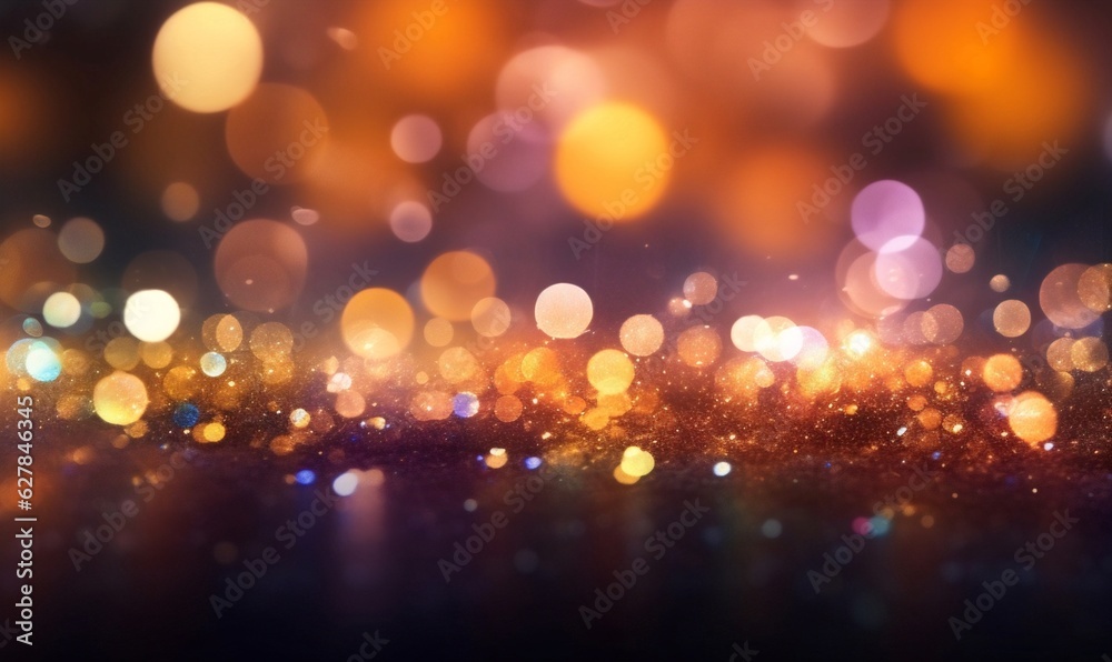 Generative AI : spring bokeh abstract blurred background, sun glare background