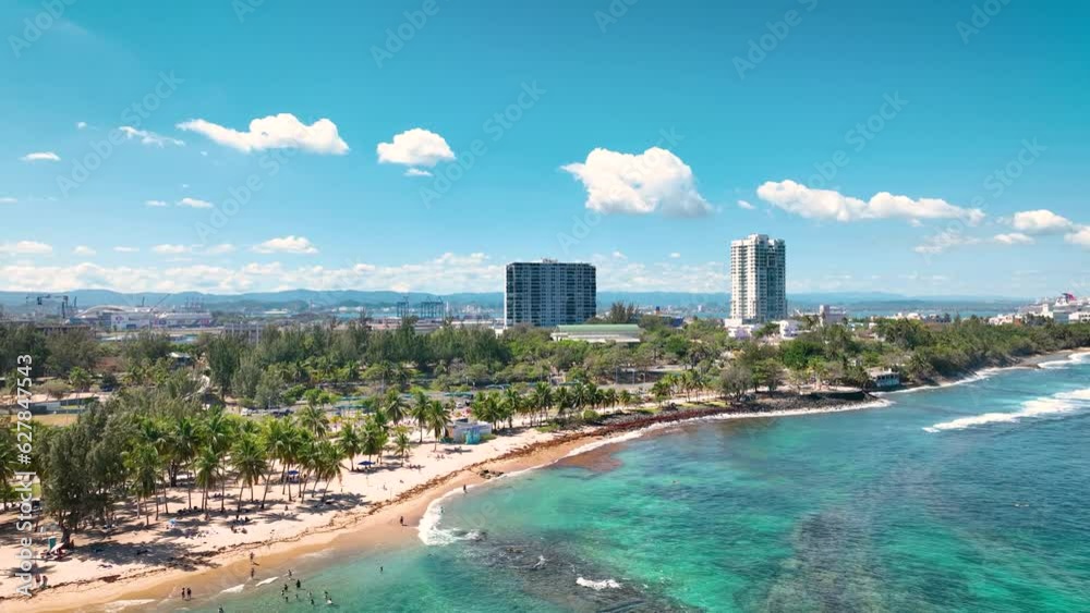 Old San Juan Puerto Rico Drone Shot of Castillo San Felipe del Morro, Escambron Beach (aerial view) Old San Juan Puerto Rico Drone Shot of Castillo San Felipe del Morro, Escambron Beach (aerial view)