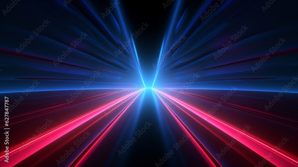 Colorful abstract lines on a dark background