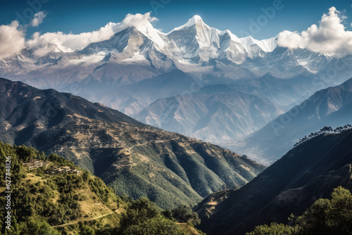Nepal's Himalayas, mountains landscape © ashar