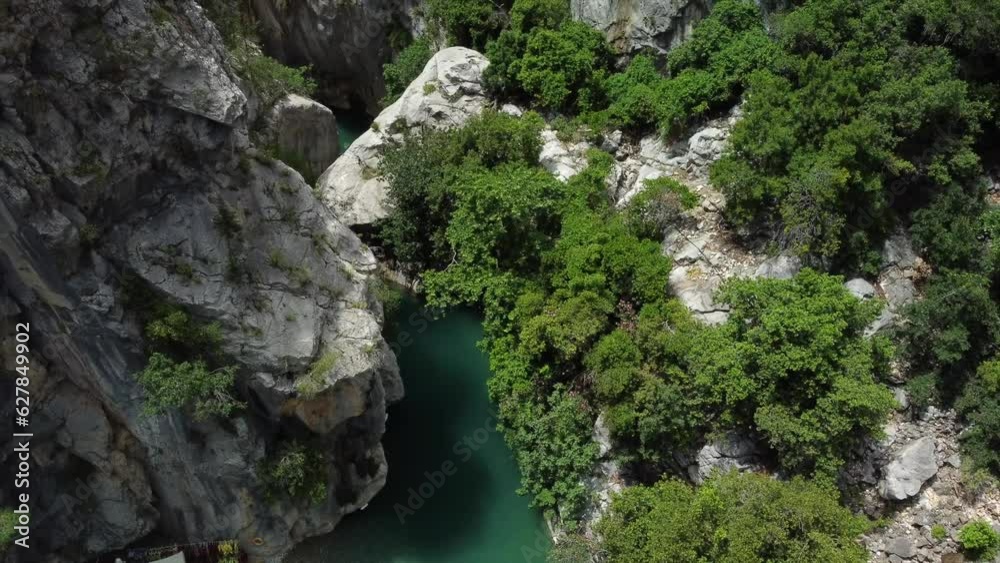 Drone view on the Goynuk canyon in Turkey Drone view on the Goynuk canyon in Turkey