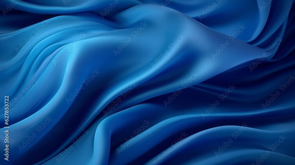 Fototapeta premium Abstract blue background with fluid lines