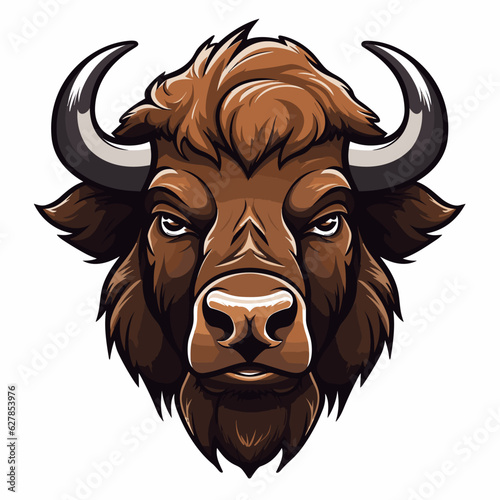 Esport vector logo bison, bison icon, bison head, vector, bull