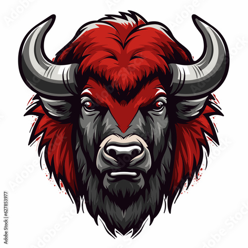 Esport vector logo bison, bison icon, bison head, vector, bull