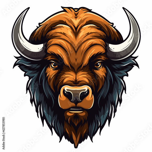 Esport vector logo bison, bison icon, bison head, vector, bull