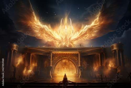 Wallpaper Mural Divine Fire: The Majestic Unveiling of the Ark of the Covenant