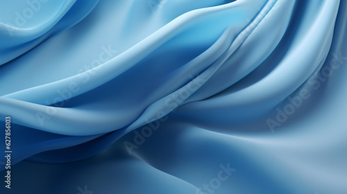 A close-up view of vibrant blue fabric