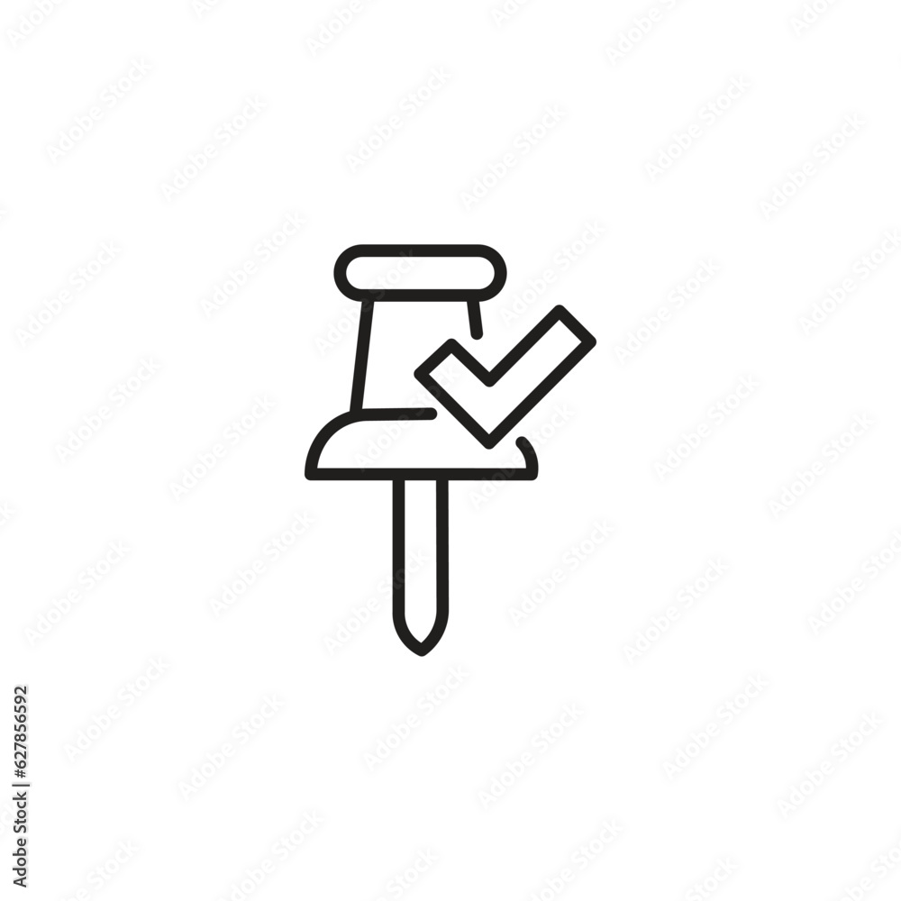 Task done line icon vector illustration. Task done line icon vector illustration.