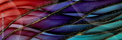 Alcohol ink abstract marble art with gold leaf foil design and elegant looks