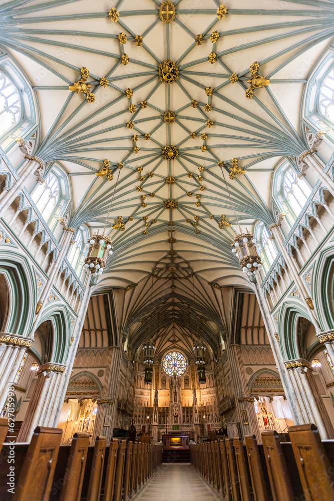 St. Dunstan's Basilica, Cathedral of the Diocese of Charlottetown in Charlottetown, Prince Edward Island, Canada. 