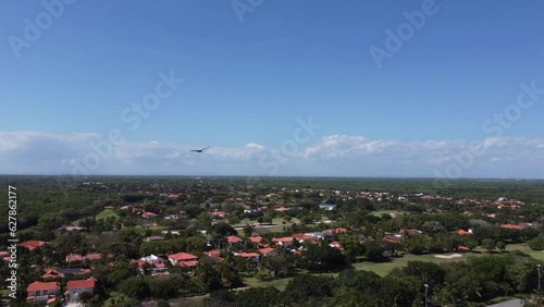 Vuelo drone en playa Juan dolio junto a aves photo