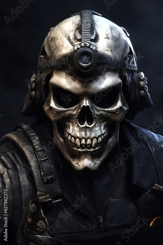 skull  dangerous look realistic full hd