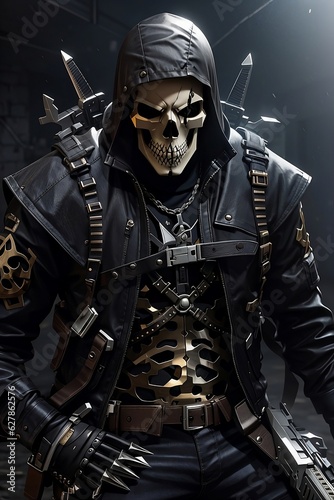 skull  dangerous look realistic full hd