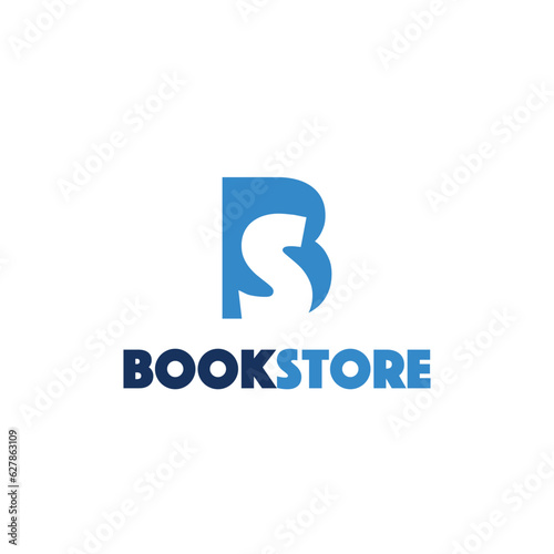 Book store logo letter bs