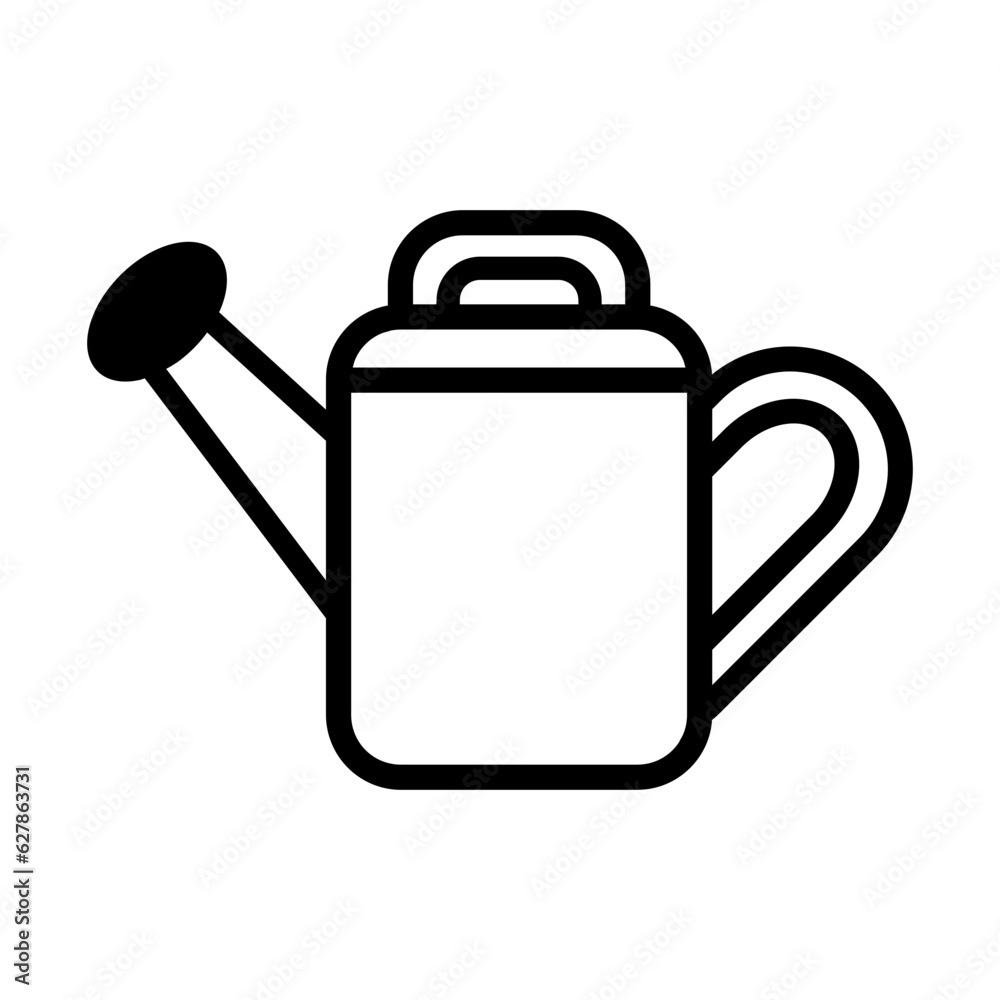 Watering can icon black outlines vector illustration Watering can icon black outlines vector illustration