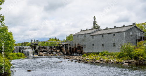 Water-Powered Sawmill. Clare, Nova Scotia, Canada