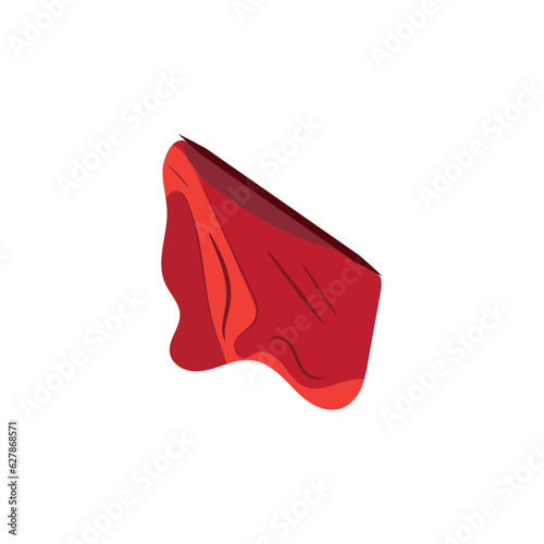 Isolated red bullfighter cape sketch Vector