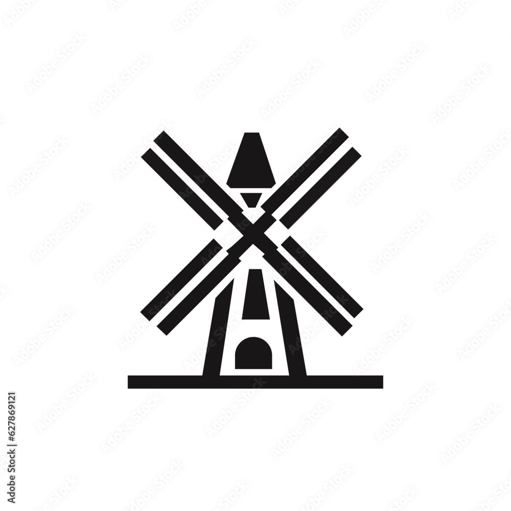 Windmill, Mill icon. Vector illustration isolated on white background. Windmill, Mill icon. Vector illustration isolated on white background.