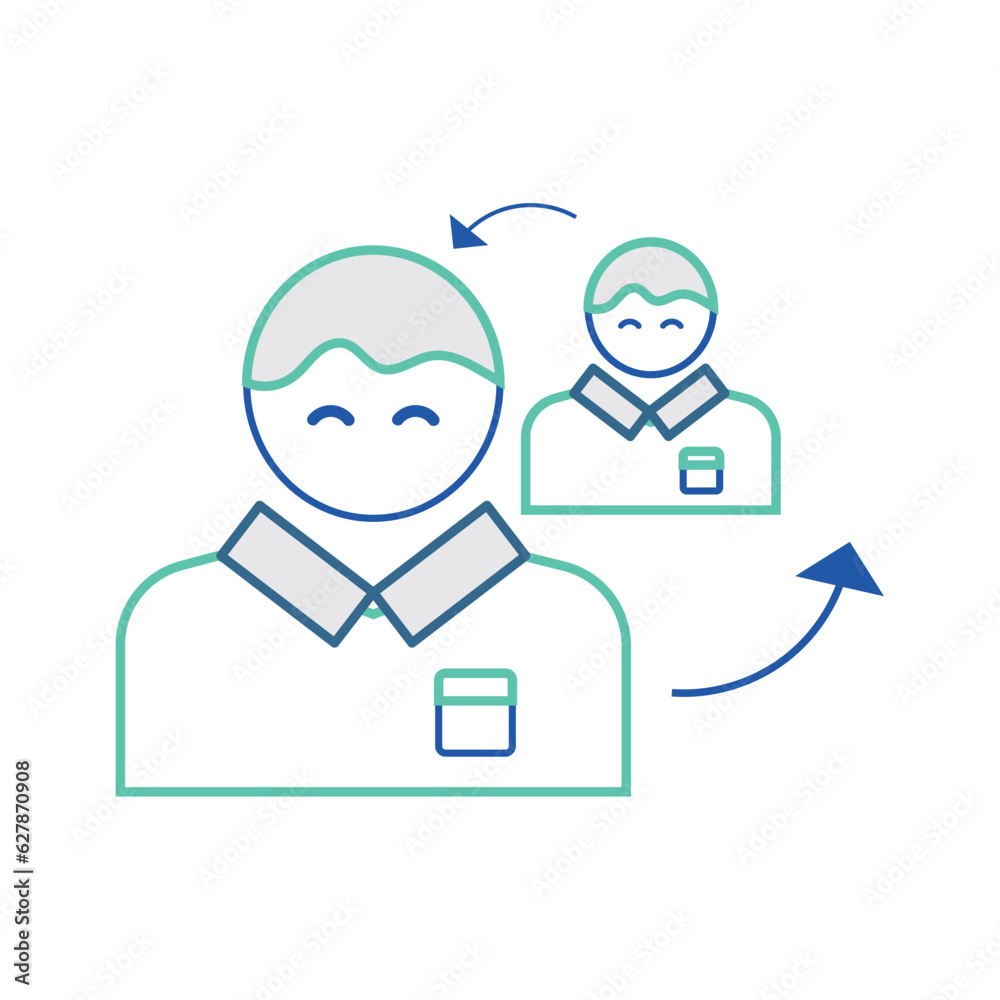 Pair of business characters Isolated business icon Vector Pair of business characters Isolated business icon Vector