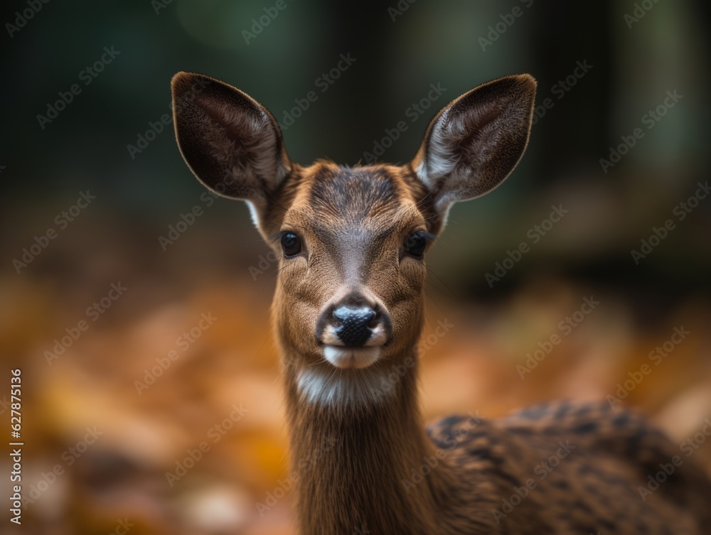 European Roe Deer Capreolus capreolus Wildlife photography of a Roe Buck Fawn Generative AI