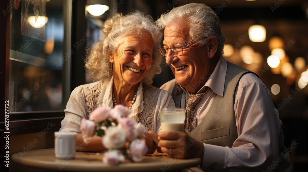 Love's Everlasting Flavor: Capturing the Romance of Elderly Ice Cream Date, generative ai