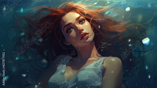 Dreaming of Beauty: A Tale of a Fantastical Woman Underwater: Generative AI