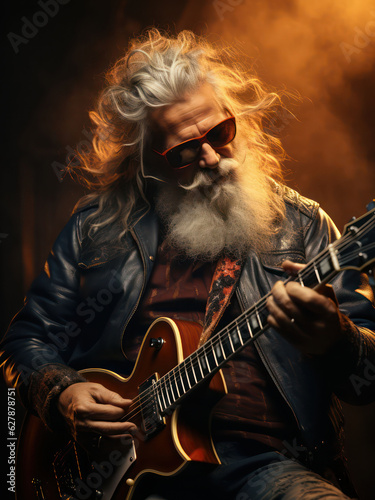 Rock Santa Claus with a guitar © Tatjana