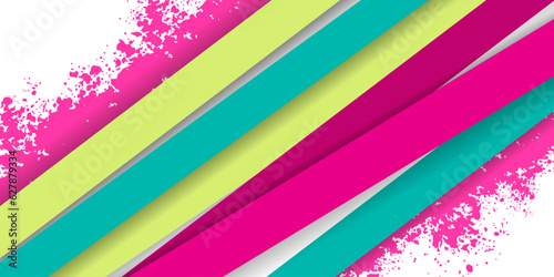 Abstract background with stripes and ink splashes.
