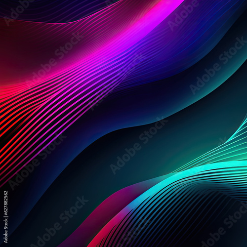 Abstract neon color wallpaper design background. Generative AI