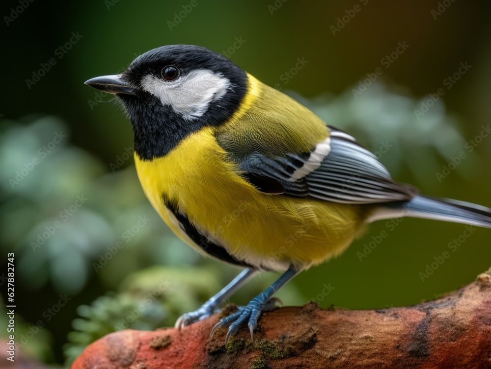 Obraz premium Great Tit Birdwatching Ornithology Generative Ai