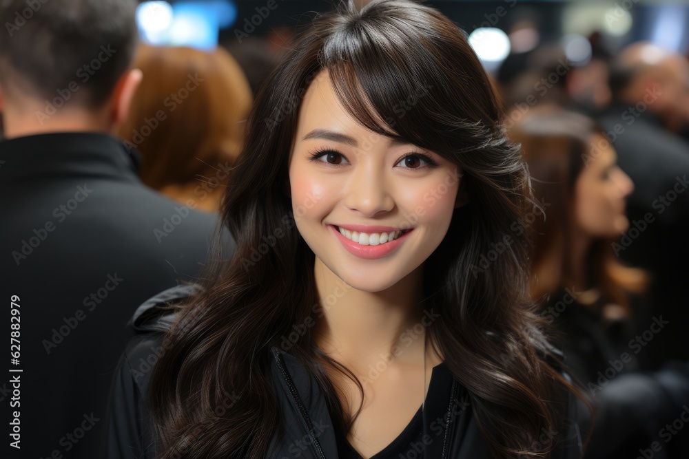 Pretty Korean businesswoman busy at work in a meeting - portrait shot Pretty Korean businesswoman busy at work in a meeting - portrait shot