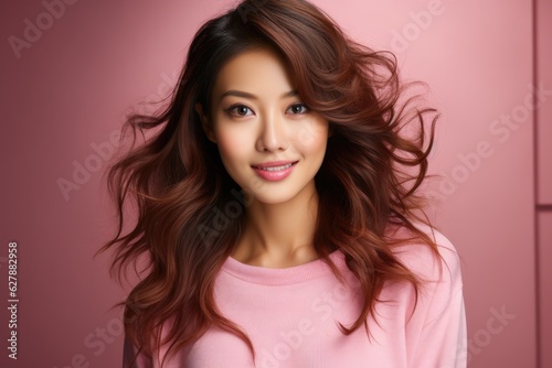 Pretty Korean girl in an advertisement  - portrait shot © 4kclips