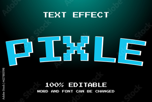 100 5 Pixel 3d editable text style effect