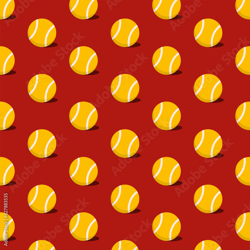 Fototapeta Naklejka Na Ścianę i Meble -  Contrast Sport Pattern With Tennis Ball. Vector Illustration In Flat Style. Background For Textile, Package. 