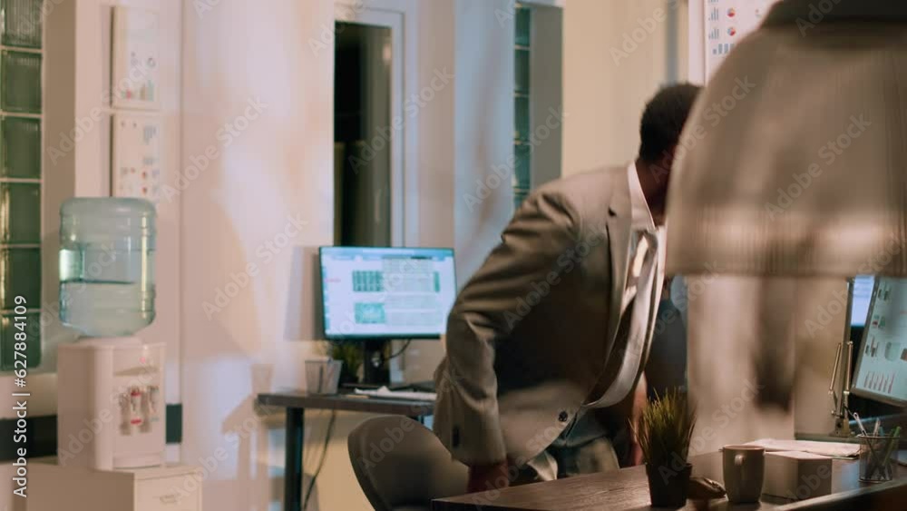 Employee fed up with monotonous work in office during nightshift, throwing paperwork and bursting into dance., making coworker laugh. Worker annoyed with tedious tasks, going outside to take break Employee fed up with monotonous work in office during nightshift, throwing paperwork and bursting into dance., making coworker laugh. Worker annoyed with tedious tasks, going outside to take break
