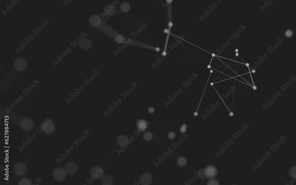 Abstract background. Molecules technology with polygonal shapes, connecting dots and lines. Connection structure. Big data visualization. Abstract background. Molecules technology with polygonal shapes, connecting dots and lines. Connection structure. Big data visualization.