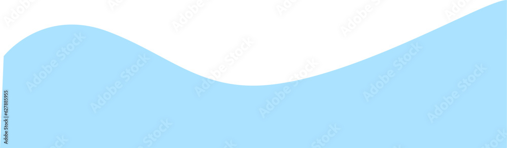 Obraz premium Minimalist wave footer, wave shape, wavy shape, blue wave