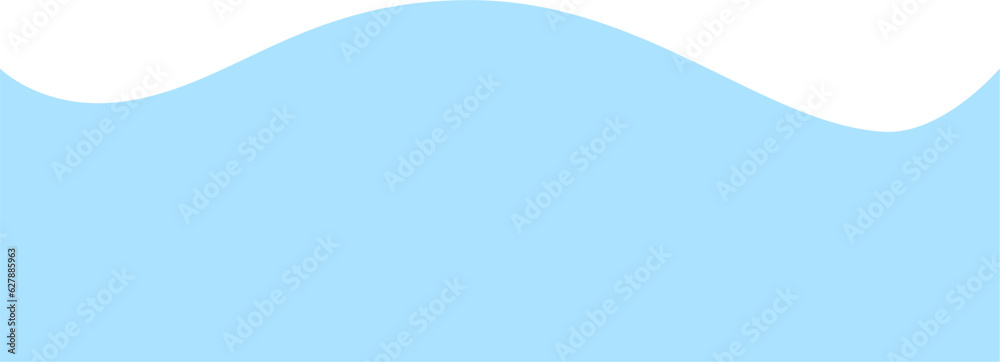 Minimalist wave footer, wave shape, wavy shape, blue wave