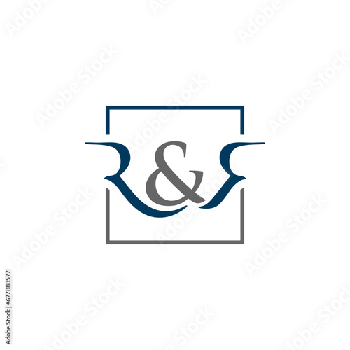 initial letter R&R logo vector