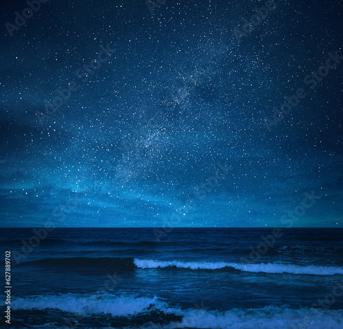 Amazing starry sky over sea at night © New Africa