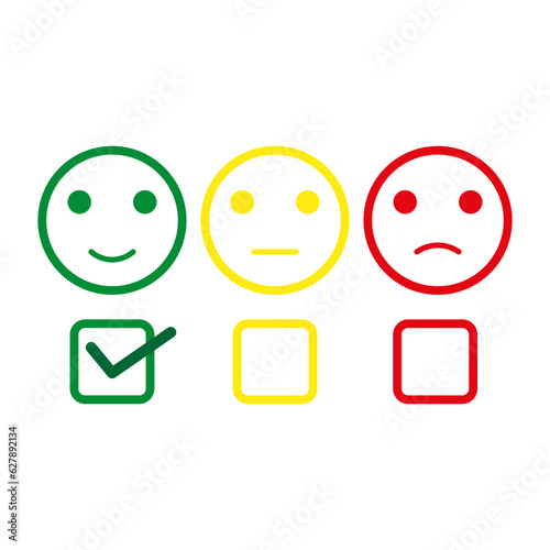 Positive and negative feedback. Vector illustration. EPS 10.