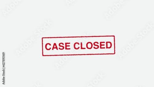 Close Up Real Hand Stamping Case Closed Stamp on White Background